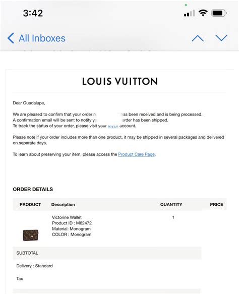 louis vuitton tracking number|louis vuitton return order.